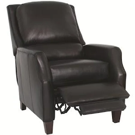 Transitional Recliner with Scooped Arms